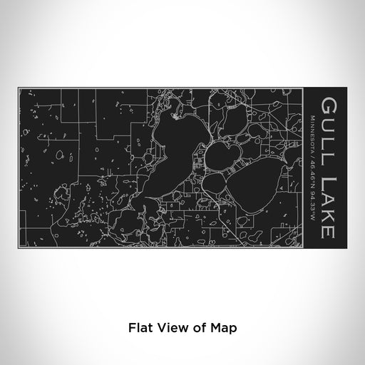 Rendered View of Gull Lake Minnesota Map Engraving on 17oz Stainless Steel Insulated Cola Bottle in Black