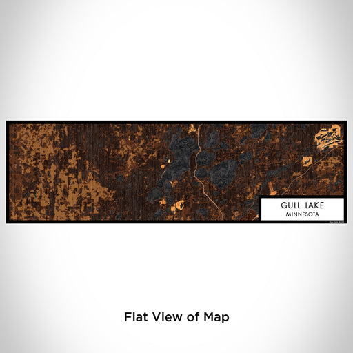 Flat View of Map Custom Gull Lake Minnesota Map Enamel Mug in Ember