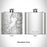 Rendered View of Gull Lake Minnesota Map Engraving on 6oz Stainless Steel Flask