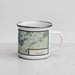 Right View Custom Gull Lake Minnesota Map Enamel Mug in Woodblock