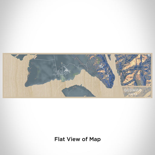 Flat View of Map Custom Gustavus Alaska Map Enamel Mug in Afternoon