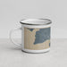 Left View Custom Gustavus Alaska Map Enamel Mug in Afternoon