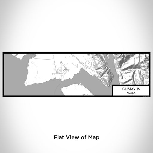 Flat View of Map Custom Gustavus Alaska Map Enamel Mug in Classic