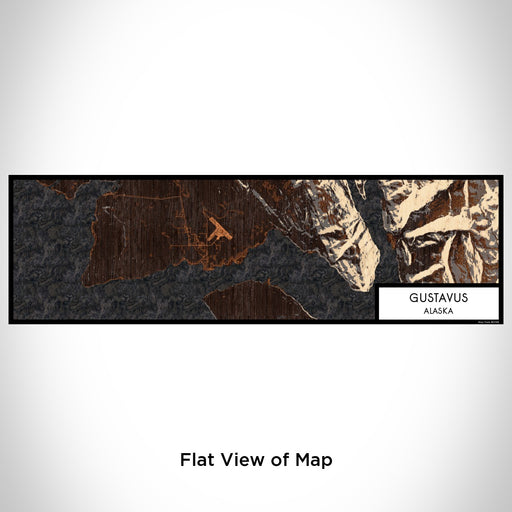 Flat View of Map Custom Gustavus Alaska Map Enamel Mug in Ember