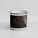 Front View Custom Gustavus Alaska Map Enamel Mug in Ember