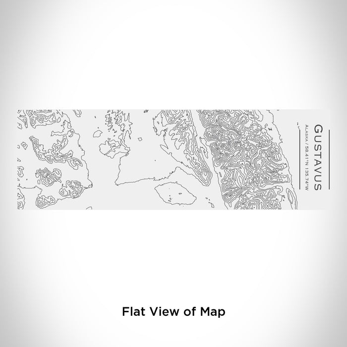 Rendered View of Gustavus Alaska Map Engraving on 10oz Stainless Steel Insulated Cup with Sliding Lid in White