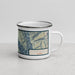 Right View Custom Gustavus Alaska Map Enamel Mug in Woodblock