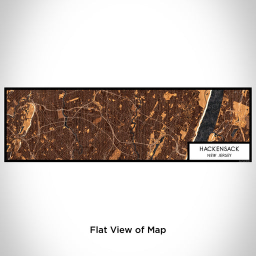 Flat View of Map Custom Hackensack New Jersey Map Enamel Mug in Ember
