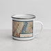 Right View Custom Hackensack New Jersey Map Enamel Mug in Woodblock