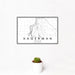 12x18 Hagerman Idaho Map Print Landscape Orientation in Classic Style With Small Cactus Plant in White Planter