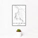 12x18 Hagerman Idaho Map Print Portrait Orientation in Classic Style With Small Cactus Plant in White Planter