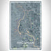 Hagerman Idaho Map Print Portrait Orientation in Afternoon Style With Shaded Background