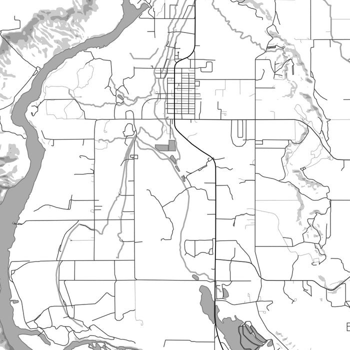 Hagerman Idaho Map Print in Classic Style Zoomed In Close Up Showing Details