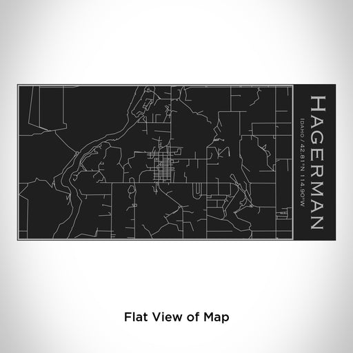Rendered View of Hagerman Idaho Map Engraving on 17oz Stainless Steel Insulated Cola Bottle in Black