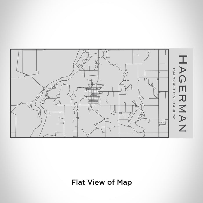 Rendered View of Hagerman Idaho Map Engraving on 17oz Stainless Steel Insulated Cola Bottle