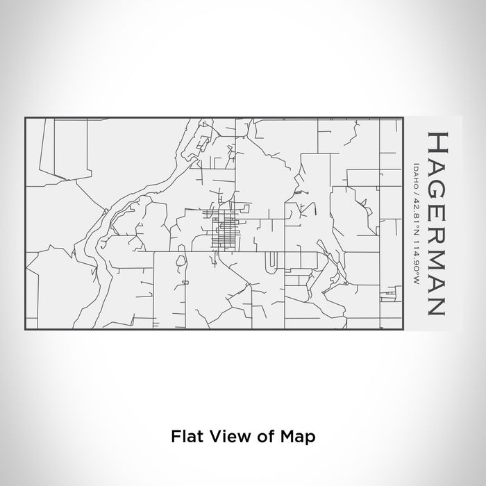 Rendered View of Hagerman Idaho Map Engraving on 17oz Stainless Steel Insulated Cola Bottle in White