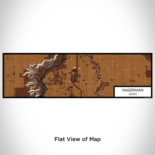 Flat View of Map Custom Hagerman Idaho Map Enamel Mug in Ember