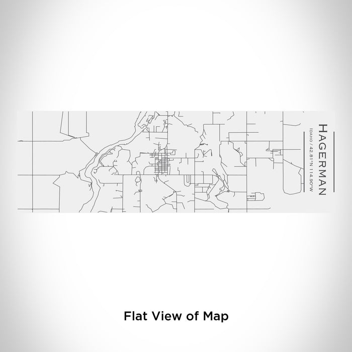 Rendered View of Hagerman Idaho Map Engraving on 10oz Stainless Steel Insulated Cup with Sliding Lid in White