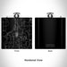 Rendered View of Hagerman Idaho Map Engraving on 6oz Stainless Steel Flask in Black