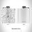 Rendered View of Hagerman Idaho Map Engraving on 6oz Stainless Steel Flask in White