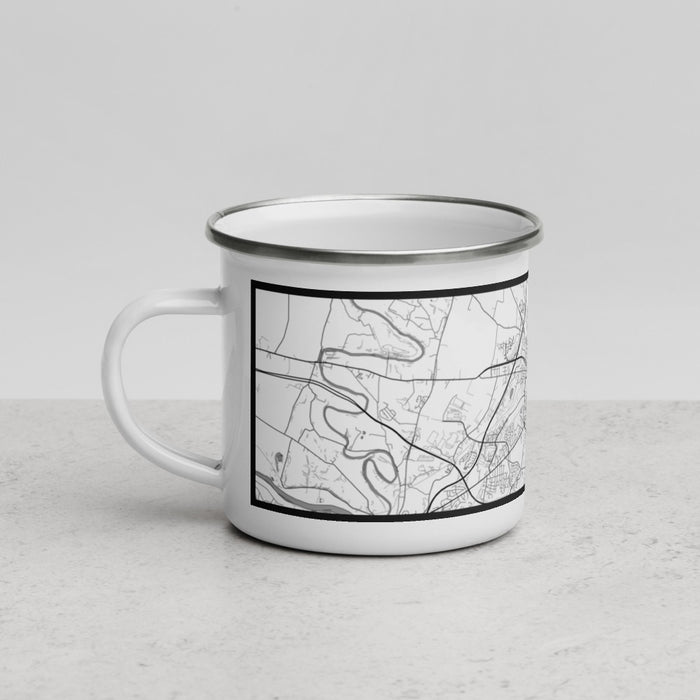 Left View Custom Hagerstown Maryland Map Enamel Mug in Classic