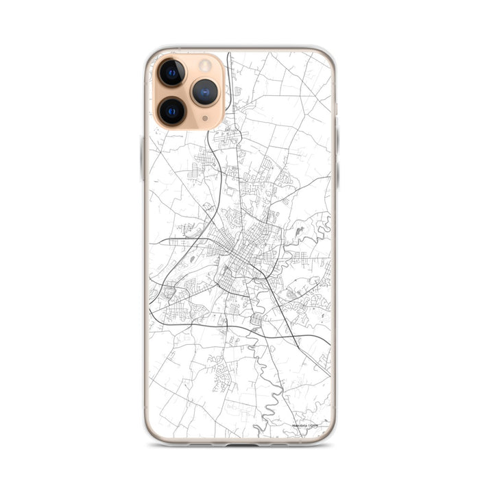 Custom iPhone 11 Pro Max Hagerstown Maryland Map Phone Case in Classic