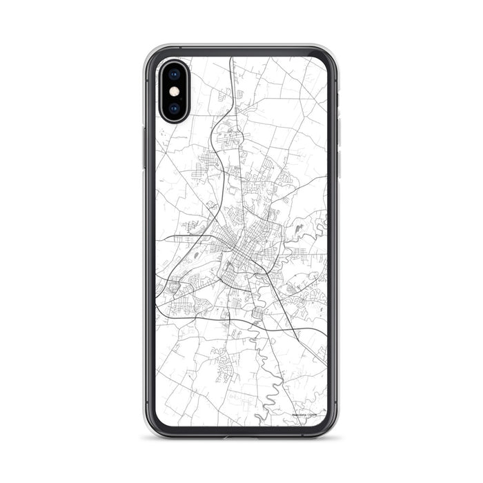 Custom iPhone XS Max Hagerstown Maryland Map Phone Case in Classic