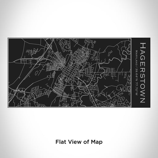 Rendered View of Hagerstown Maryland Map Engraving on 17oz Stainless Steel Insulated Cola Bottle in Black