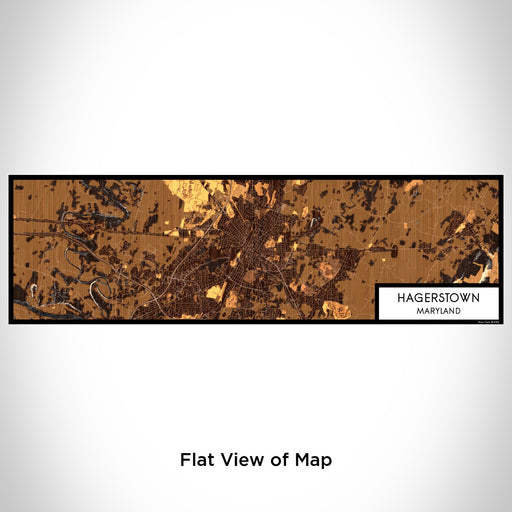 Flat View of Map Custom Hagerstown Maryland Map Enamel Mug in Ember