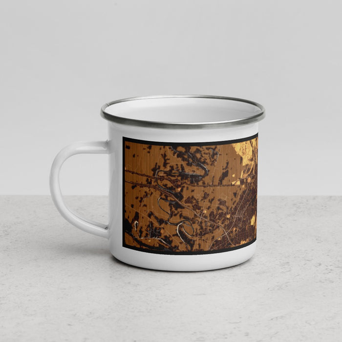 Left View Custom Hagerstown Maryland Map Enamel Mug in Ember
