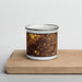 Front View Custom Hagerstown Maryland Map Enamel Mug in Ember on Cutting Board