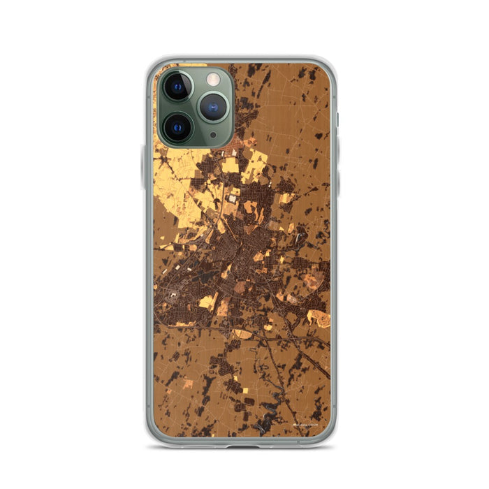Custom iPhone 11 Pro Hagerstown Maryland Map Phone Case in Ember