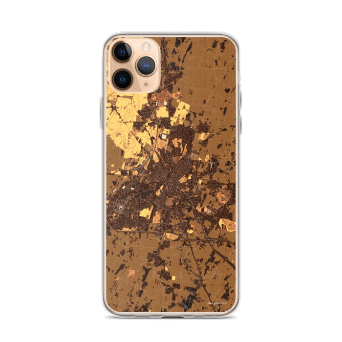 Custom iPhone 11 Pro Max Hagerstown Maryland Map Phone Case in Ember