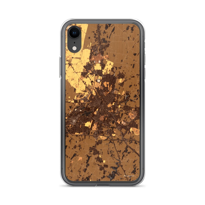 Custom iPhone XR Hagerstown Maryland Map Phone Case in Ember