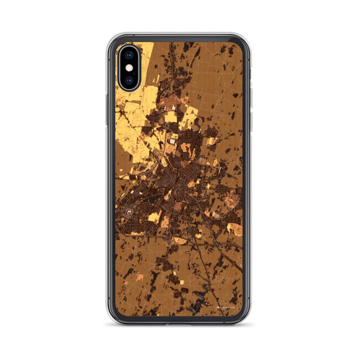 Custom iPhone XS Max Hagerstown Maryland Map Phone Case in Ember