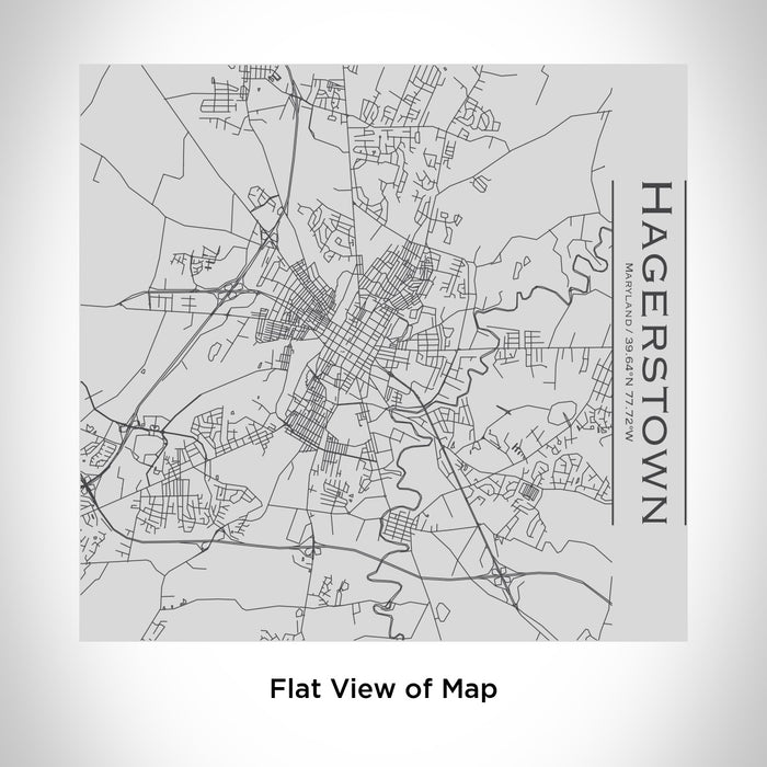Rendered View of Hagerstown Maryland Map Engraving on 17oz Stainless Steel Insulated Tumbler