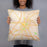 Person holding 18x18 Custom Hagerstown Maryland Map Throw Pillow in Watercolor
