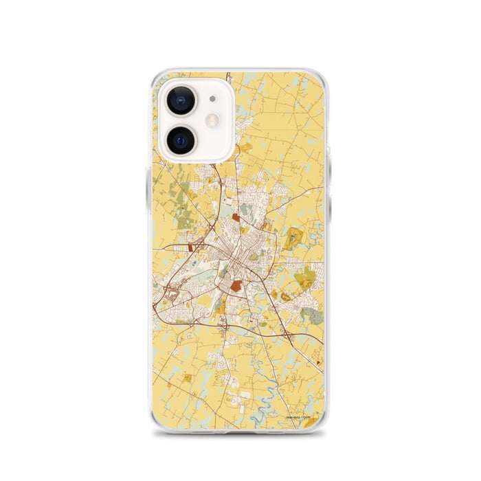 Custom iPhone 12 Hagerstown Maryland Map Phone Case in Woodblock
