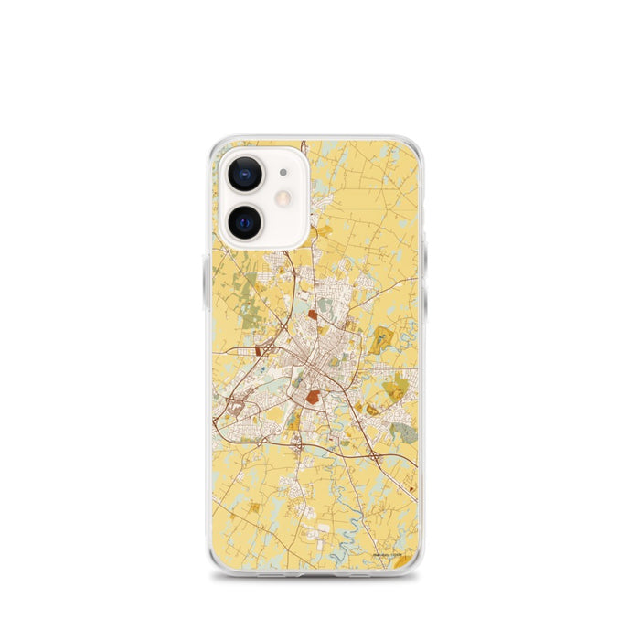 Custom iPhone 12 mini Hagerstown Maryland Map Phone Case in Woodblock