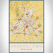 Hagerstown Maryland Map Print Portrait Orientation in Woodblock Style With Shaded Background