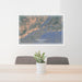 24x36 Haleakala Hawaii Map Print Lanscape Orientation in Afternoon Style Behind 2 Chairs Table and Potted Plant
