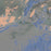 Haleakala Hawaii Map Print in Afternoon Style Zoomed In Close Up Showing Details