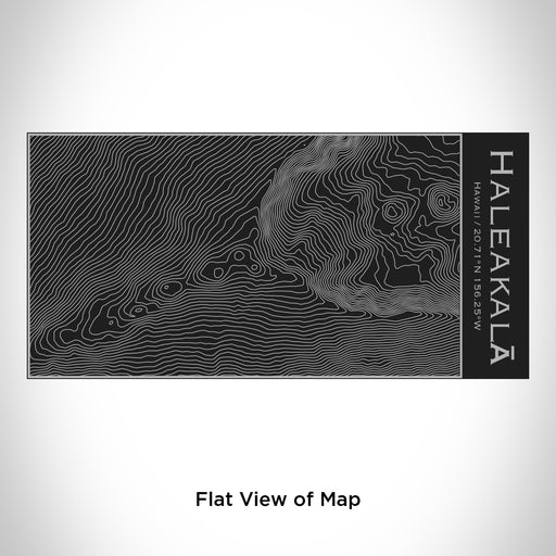 Rendered View of Haleakalā Hawaii Map Engraving on 17oz Stainless Steel Insulated Cola Bottle in Black