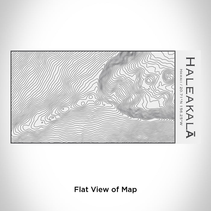 Rendered View of Haleakalā Hawaii Map Engraving on 17oz Stainless Steel Insulated Cola Bottle in White