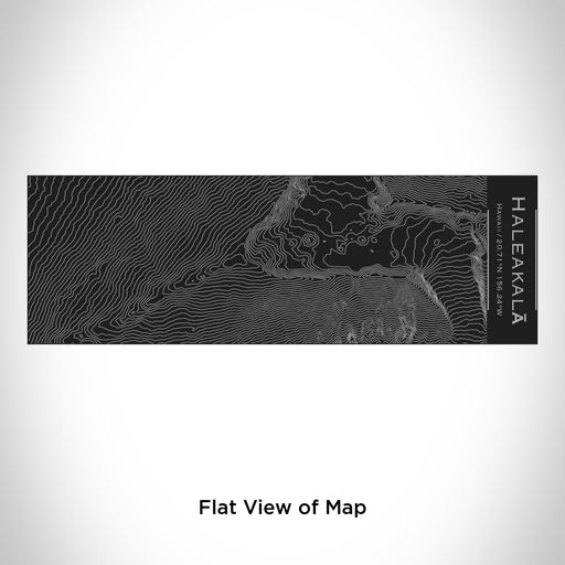 Rendered View of Haleakalā Hawaii Map Engraving on 10oz Stainless Steel Insulated Cup with Sliding Lid in Black