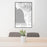 24x36 Half Moon Bay California Map Print Portrait Orientation in Classic Style Behind 2 Chairs Table and Potted Plant