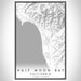 Half Moon Bay California Map Print Portrait Orientation in Classic Style With Shaded Background