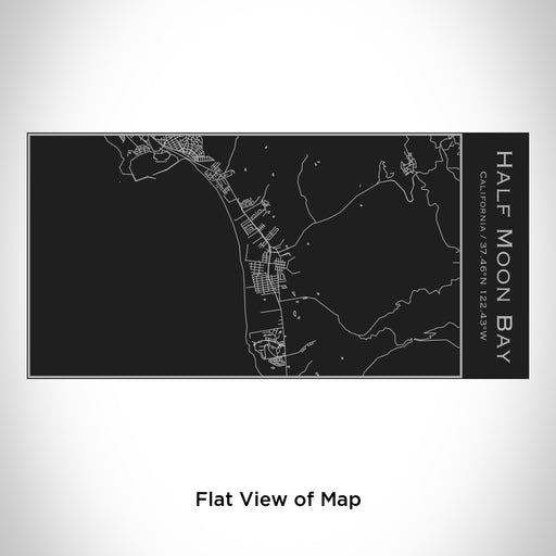 Rendered View of Half Moon Bay California Map Engraving on 17oz Stainless Steel Insulated Cola Bottle in Black