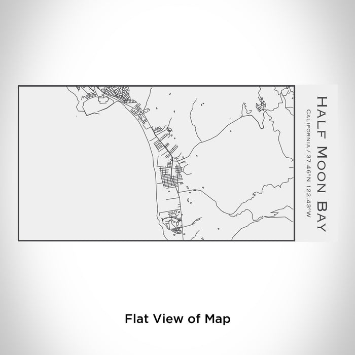 Rendered View of Half Moon Bay California Map Engraving on 17oz Stainless Steel Insulated Cola Bottle in White