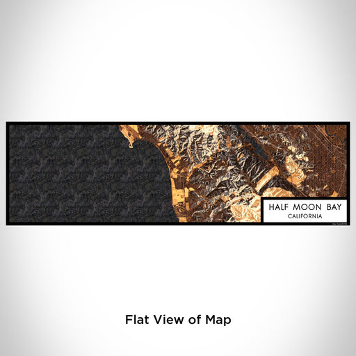 Flat View of Map Custom Half Moon Bay California Map Enamel Mug in Ember
